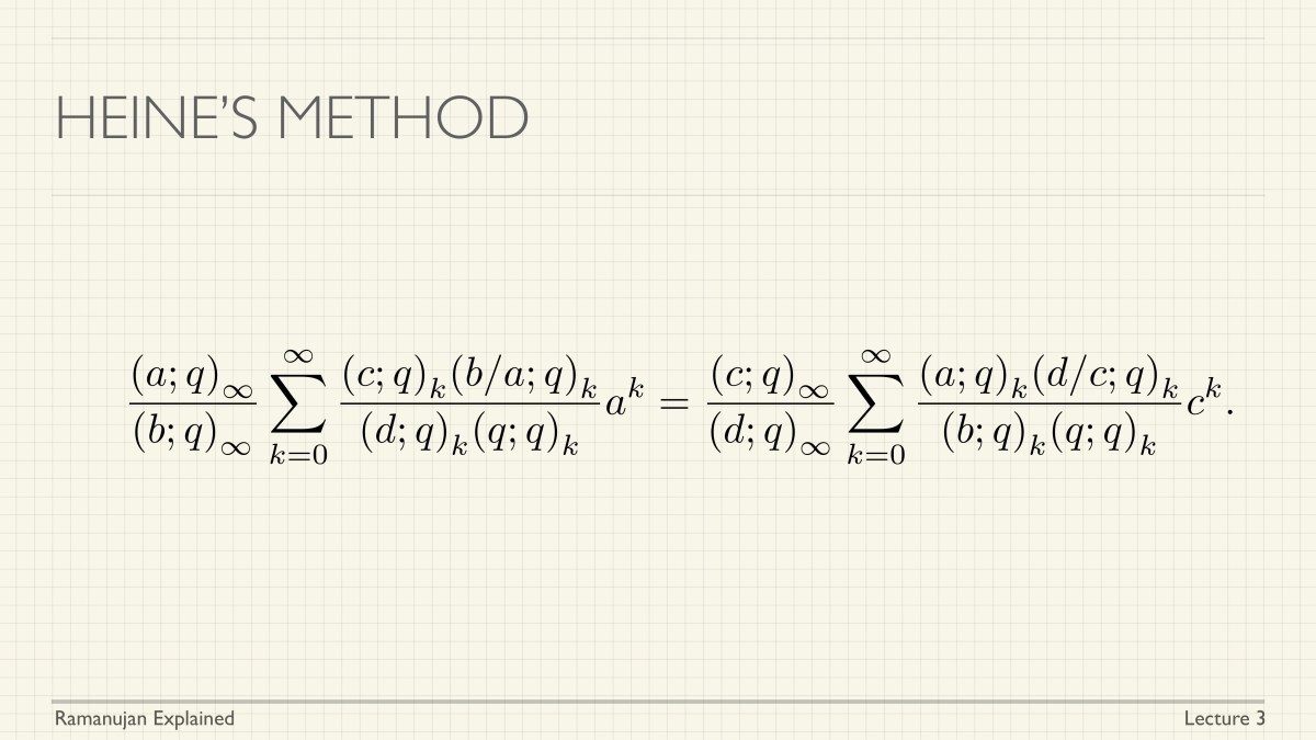 Lecture 3: Heine’s&nbsp;Method
